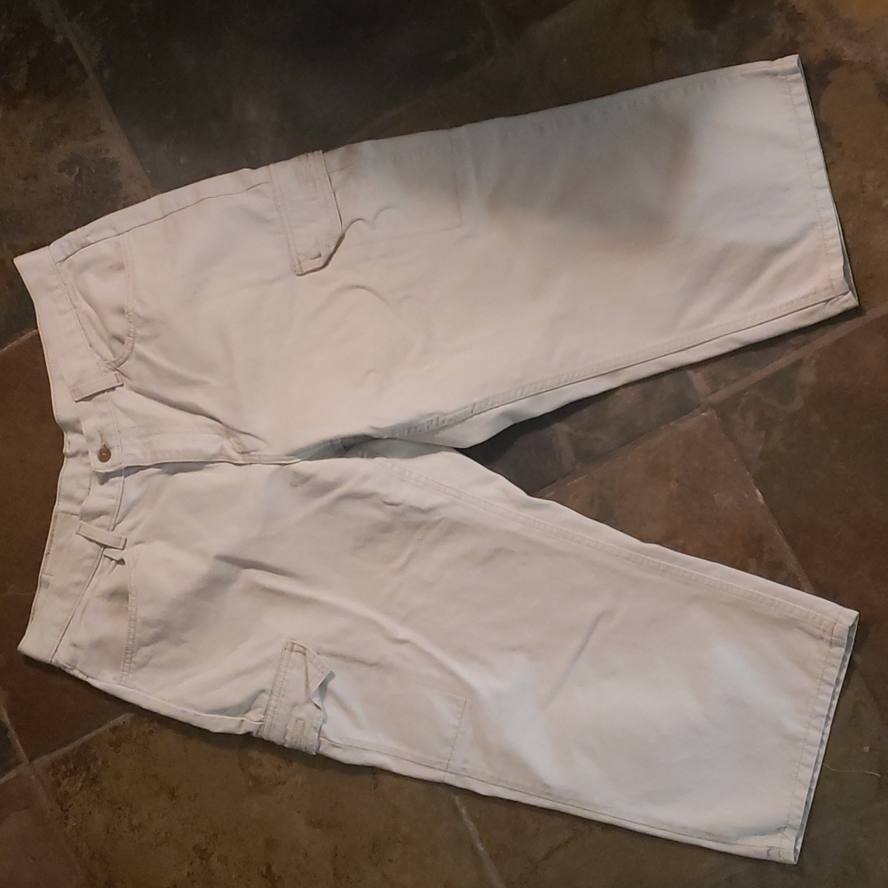 Lee Riders Khaki Cargo Capris Size 16 - Picture 2 of 6